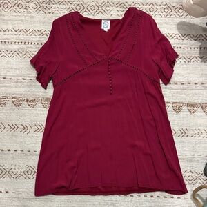 Blue Rain Burgundy Mini Dress